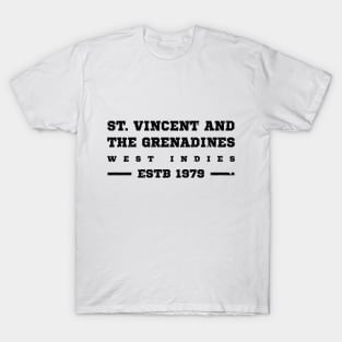 St Vincent and The Grenadines Estb 1979 West Indies T-Shirt